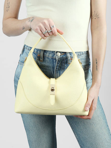 Sac Bandoulière Caviar Cuir Milano Jaune caviar CA26022 vue secondaire 1
