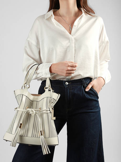 Sac Seau M Premier Flirt Cuir Ajouré Lancel Blanc premier flirt A14010 vue secondaire 1