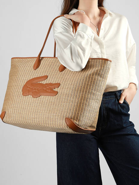 Sac Porté épaule Summer Raphia Lacoste Beige summer NF5247PB vue secondaire 1