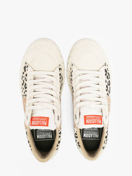 Sneakers En Cuir Palladium Beige women 99628904 vue secondaire 3