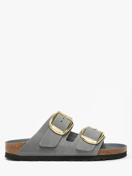 Mules En Cuir Birkenstock Gris women 1032071