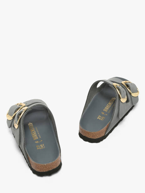 Mules En Cuir Birkenstock Gris women 1032071 vue secondaire 3