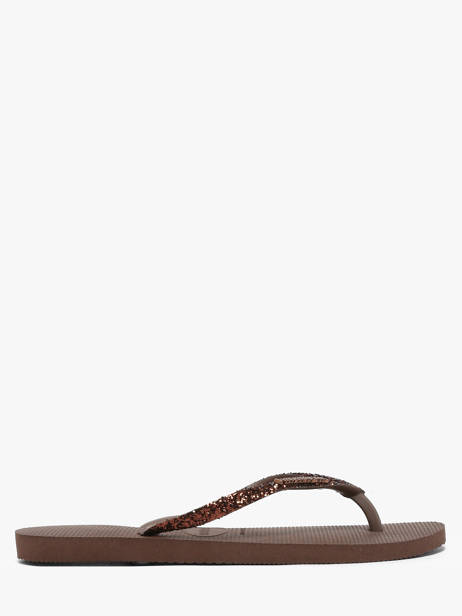 Tongs Slim Glitter Ii Havaianas Marron women 4146975F vue secondaire 1