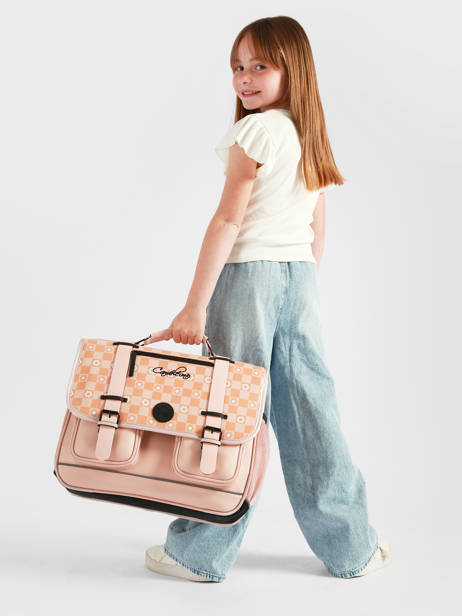 Cartable 3 Compartiments Cameleon Rose vintage north CA41 vue secondaire 2