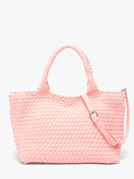 Sac Porté Main Tresse Nylon Knit & woven Rose tresse M2581 vue secondaire 3