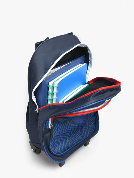 Sac A Dos à Roulettes 2 Compartiments Paris st germain Bleu psg 26AP204R vue secondaire 3