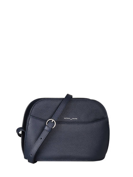 Sac Bandoulière Lilou Cuir Nathan baume Bleu egee 2 vue secondaire 4