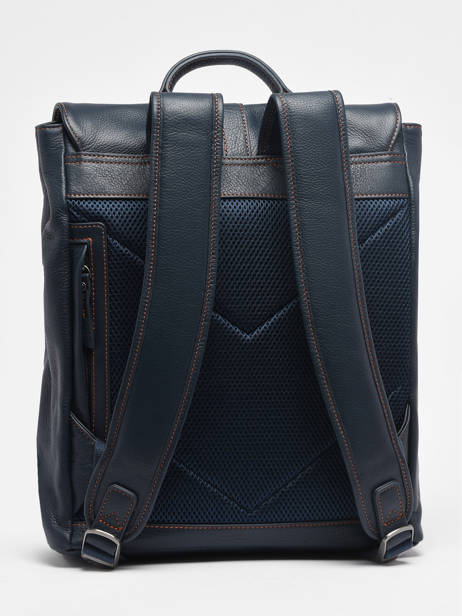 Sac à Dos Business Foulonné 2 Compartiments Cuir Etrier Bleu foulonne EFOU8092 vue secondaire 4