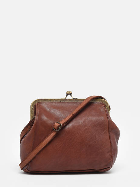Sac Bandoulière Heritage Cuir Biba Marron heritage BT22 vue secondaire 4